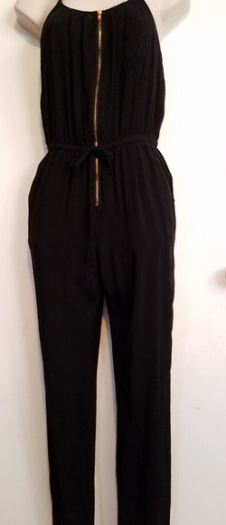 Slimming black and gold jumpsuit - Picture 2 of 6